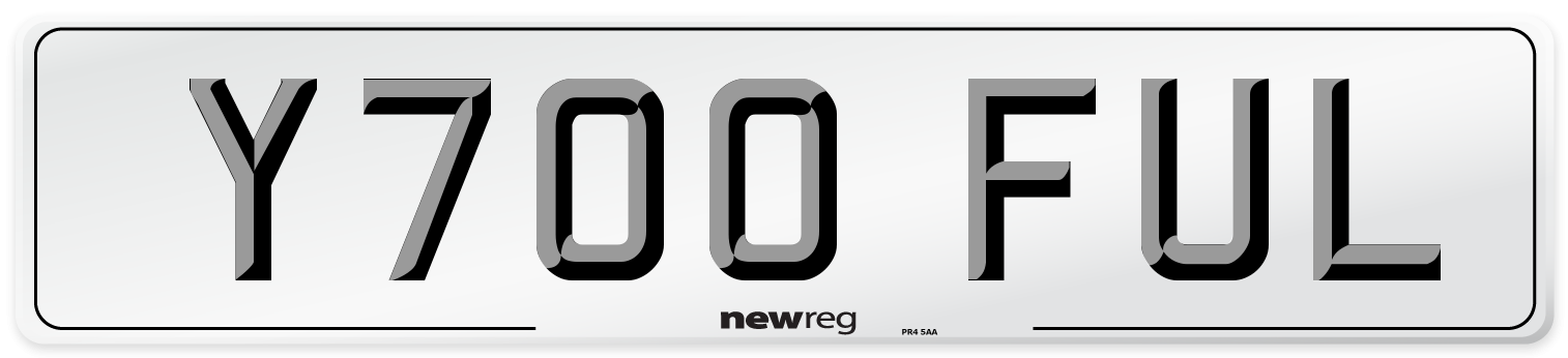 Y700 FUL Number Plate from New Reg